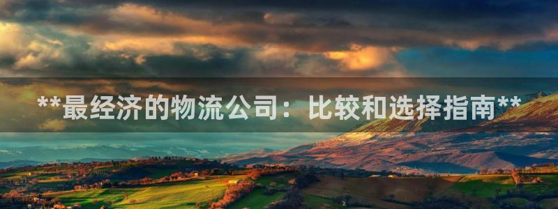 28圈怎么申请代理：**最经济的物流