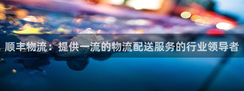 28圈链接是什么：顺丰物流：提供一流